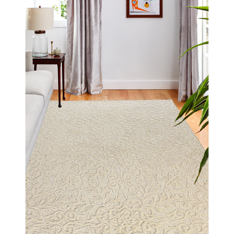 Naomi Floral Handmade Tufted Wool Ivory Area Rug & Reviews Birch Lane